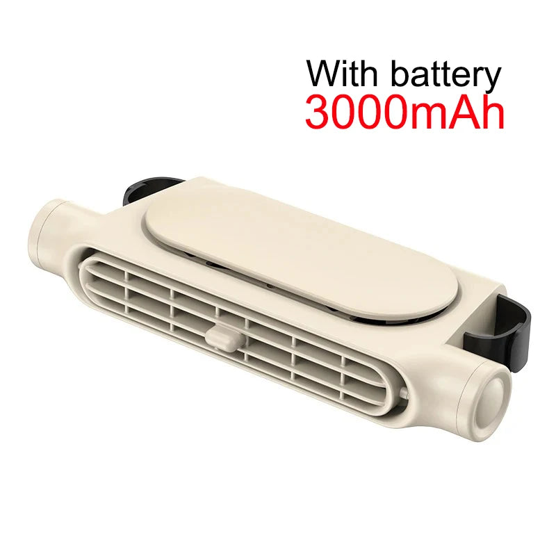 Car Seat Fan Front Rear Seat Headrest Cooling Air Fan Large 3000Mah Battery Refrigeration 3 Speed Independent Switch Car Interio