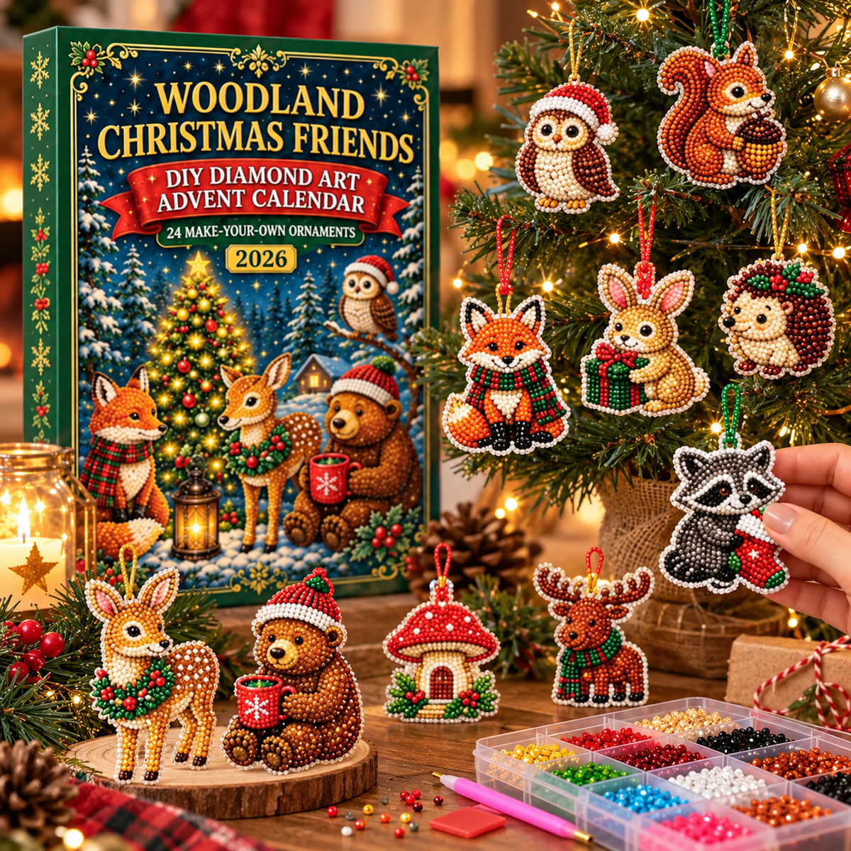 Jingle Gem diamond art advent calendar with 24 ornaments