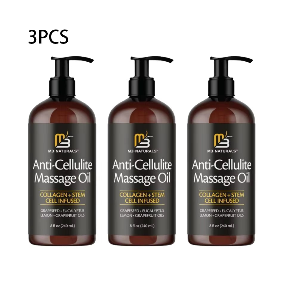 240Ml Collagen & Stem Cell Anti-Cellulite Improves Skin Tender and Firm Massage Oil Skin Promotes Cell Longevity